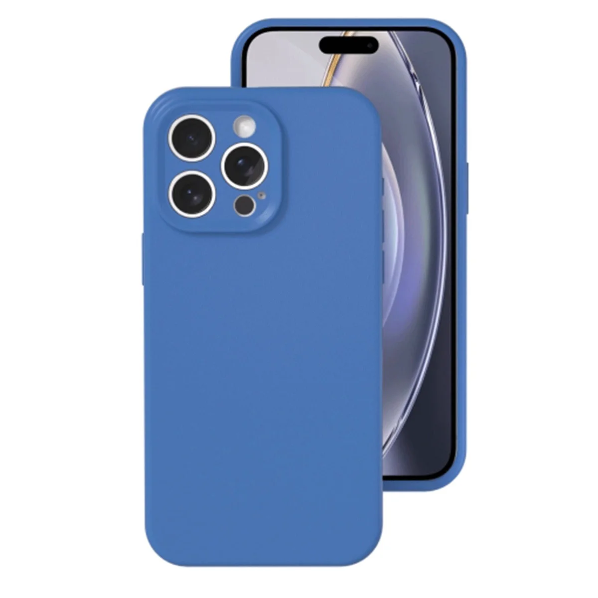 iPhone 16 Pro Kılıf - Nano İçi Kadife Silikon (Mavi) - Ultra Şık ve Koruyucu
