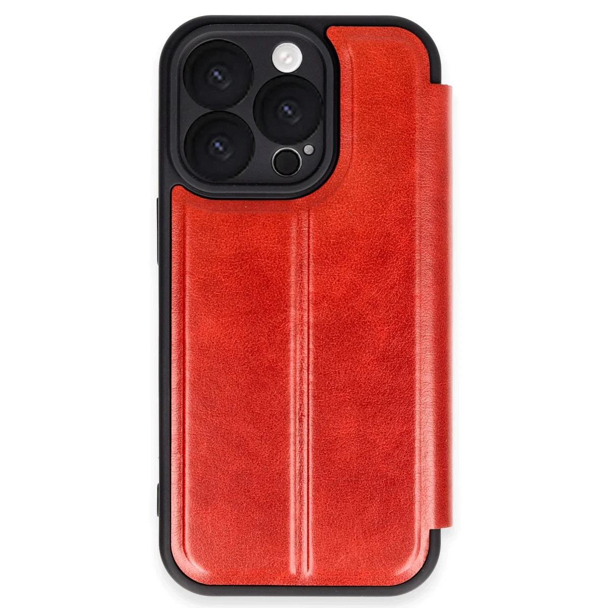 iPhone 16 Pro Kılıf Flip Cover - Kırmızı ve Şık Koruma Çözümü
