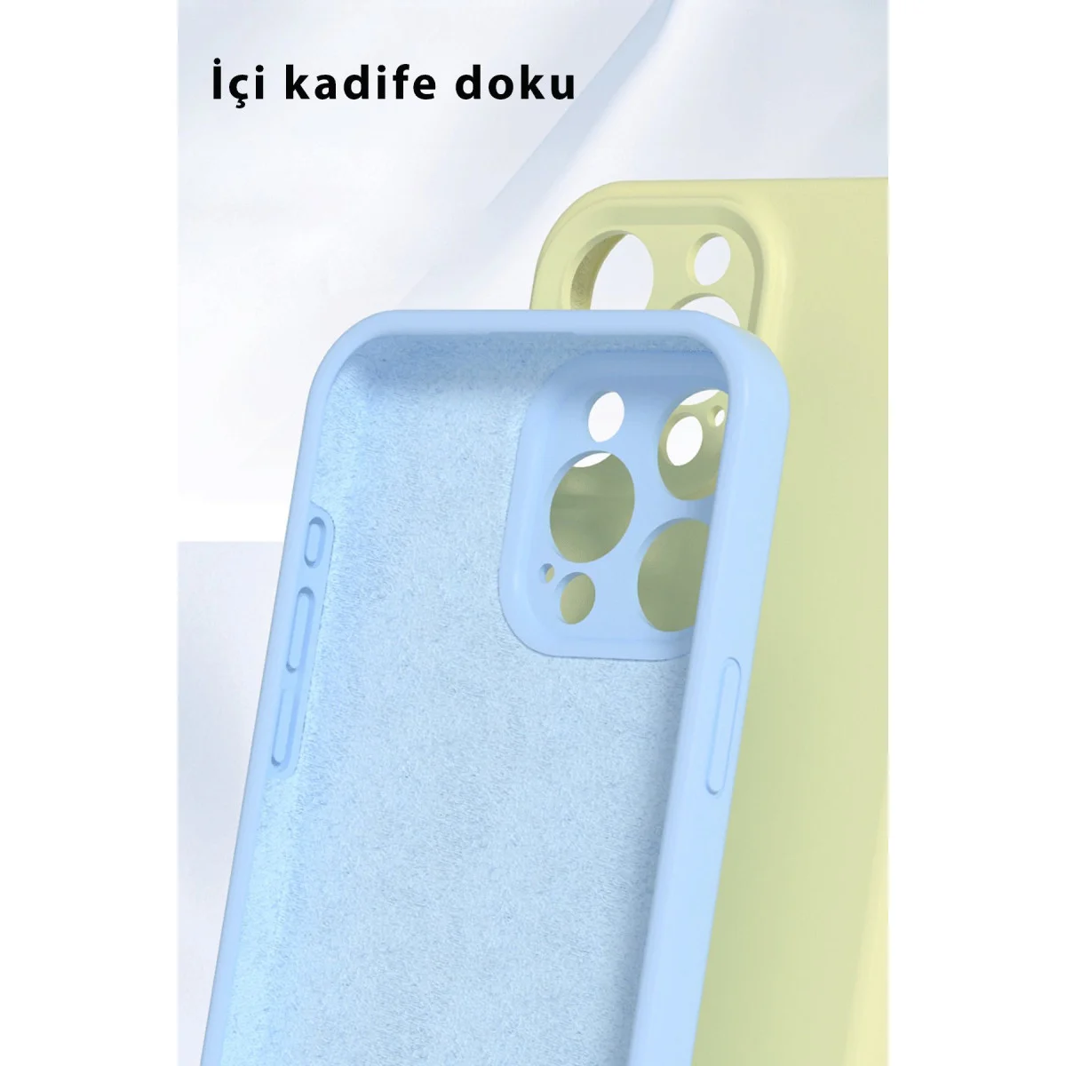 iPhone 16 Pro Kılıf - Nano İçi Kadife Silikon (Mavi) - Ultra Şık ve Koruyucu