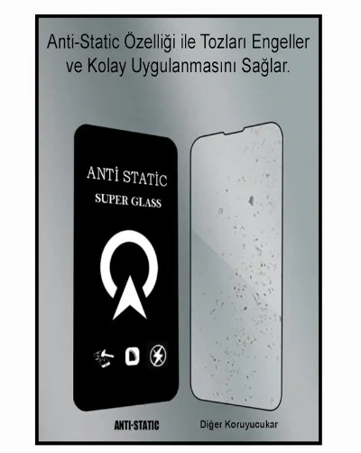 İphone 16 Pro Max 6d Anti Static Temperli Cam Ekran Koruyucu Kırılmaz Full Kaplama