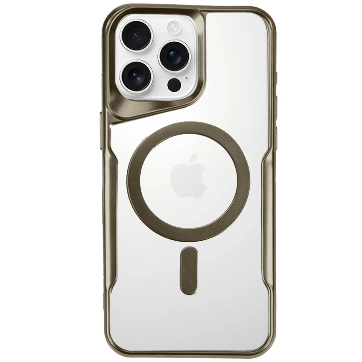 iPhone 16 Pro Max Boyi Magsafe Silikon Kapak - Çöl Titanyum