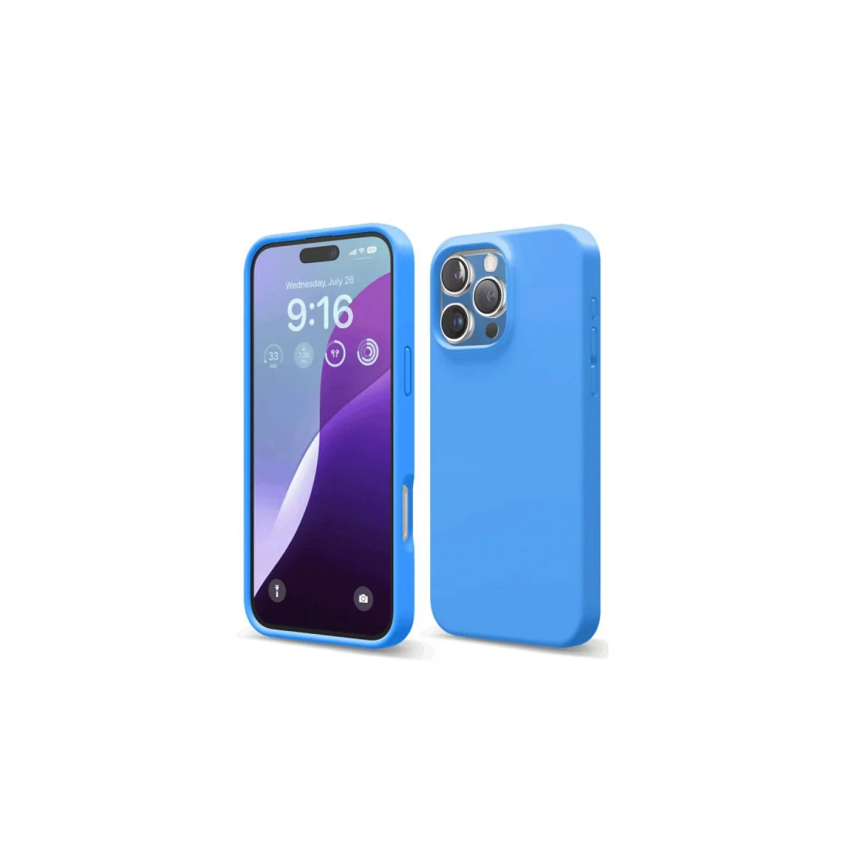 iPhone 16 Pro Max First Serisi Mavi Silikon Kılıf - Şık ve Koruyucu Tasarım