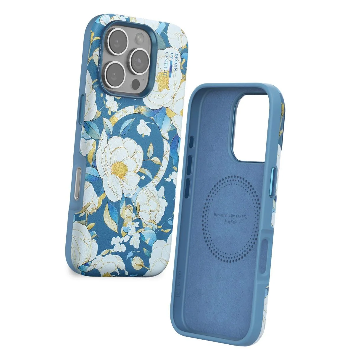 iPhone 16 Pro Max ile Uyumlu Flower Series MagSafe Kapak - Mavi 3D Gül Desenli Fiyatı, Yorumları ve Özellikleri