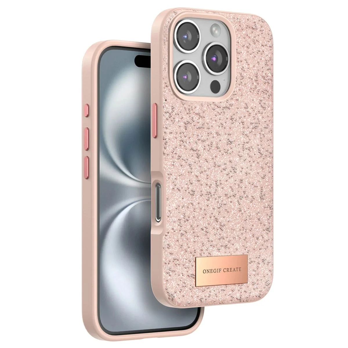 iPhone 16 Pro Max ile Uyumlu Simli Kapak - Pembe Boncuk İşlemeli Fiyatı, Yorumları ve Özellikleri