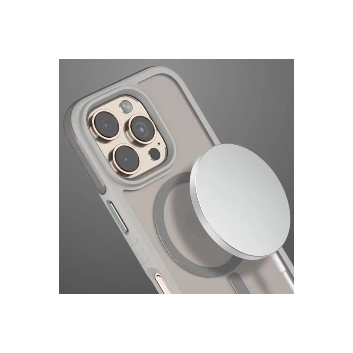 iPhone 16 Pro Max ile Uyumlu Orbit MagSafe Şeffaf Kılıf - Titan Gri | Darbe Korumalı Fiyatı, Yorumları ve Özellikleri