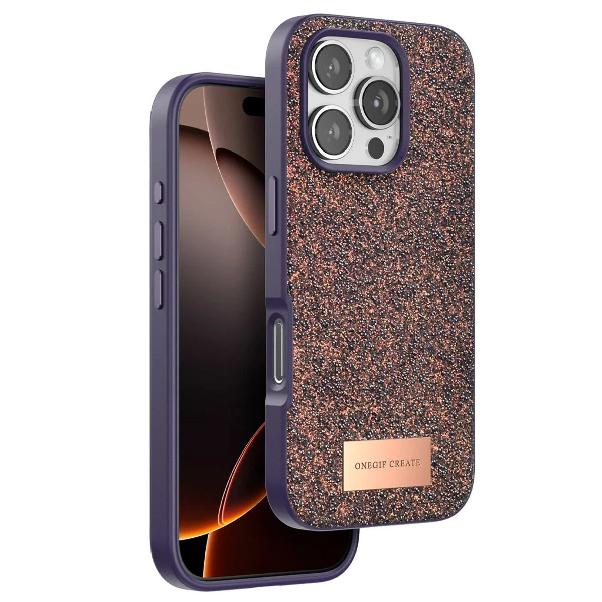 iPhone 16 Pro Max ile Uyumlu Simli Kapak - Derin Mor Boncuk İşlemeli Fiyatı, Yorumları ve Özellikleri