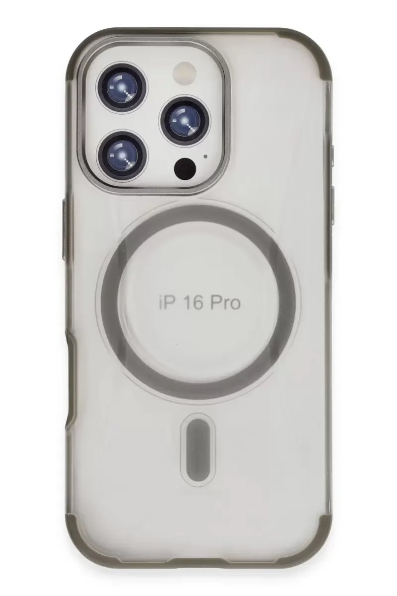 iPhone 16 Pro Max ile Uyumlu Hilton MagSafe Kılıf - Titan Gri Darbe ve Çizilme Koruması