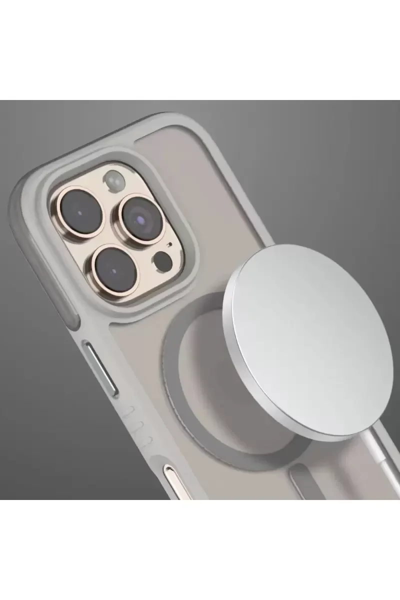 iPhone 16 Pro Max ile Uyumlu Orbit Magsafe Kapak - Siyah, Darbe Emici ve Şeffaf Arka