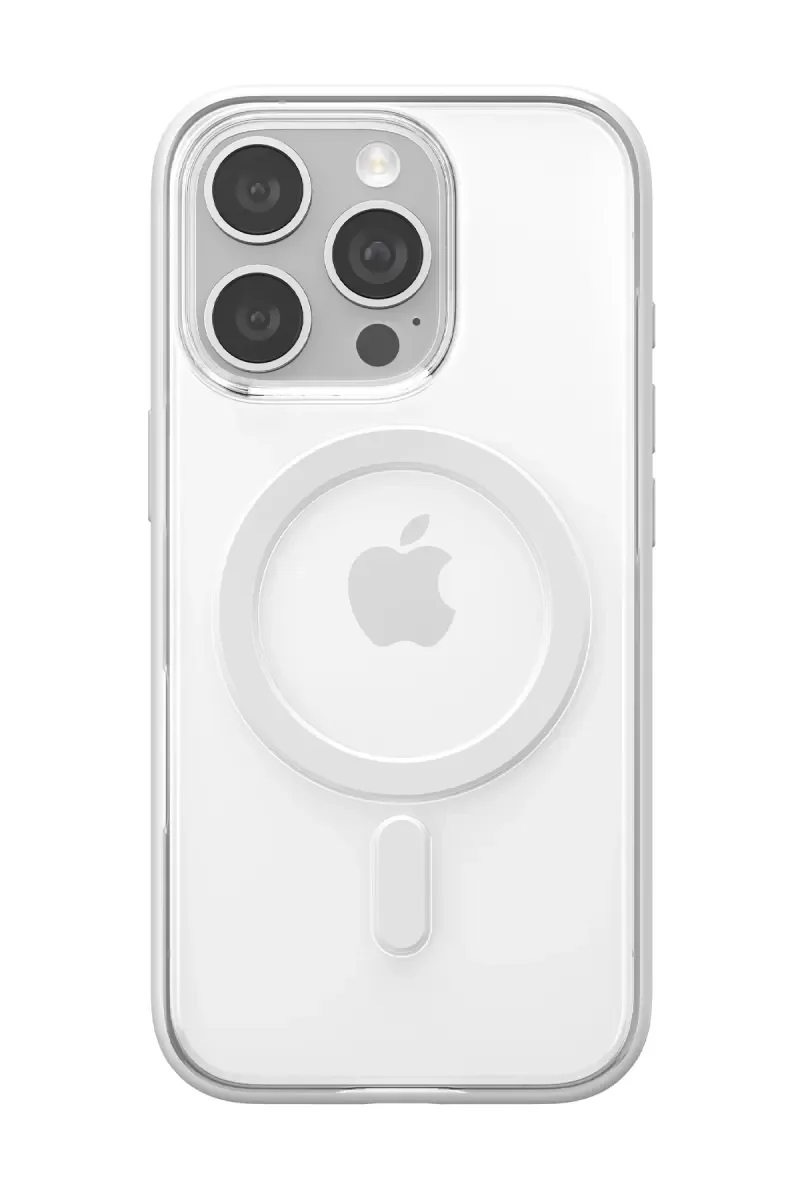 iPhone 16 Pro Max ile Uyumlu Joly MagSafe Kılıf - Beyaz Şeffaf Düşmeye Karşı Koruma