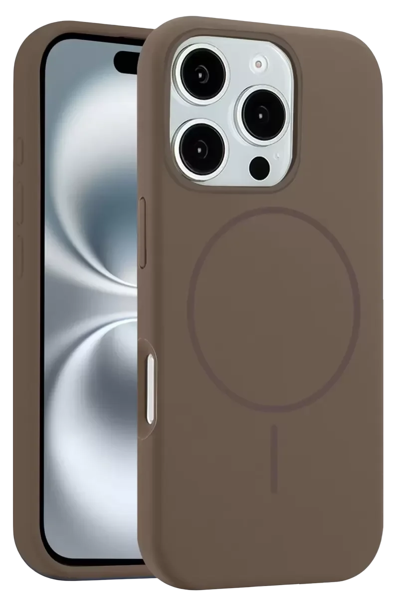 iPhone 16 Pro Max ile Uyumlu Jully MagSafe Kapak Kılıf - Kahverengi Şık Koruma