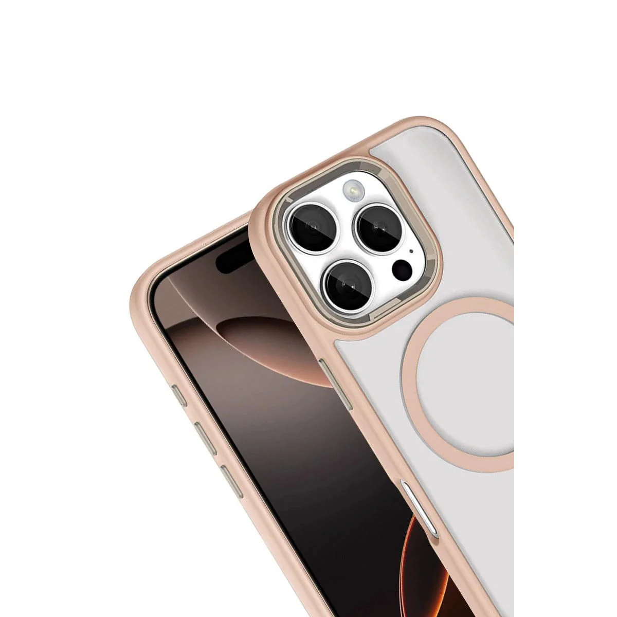 iPhone 16 Pro Max ile Uyumlu Terea MagSafe Kılıf - Gold iPhone 16 Pro Max ile Uyumlu Terea MagSafe Kılıf - Gold