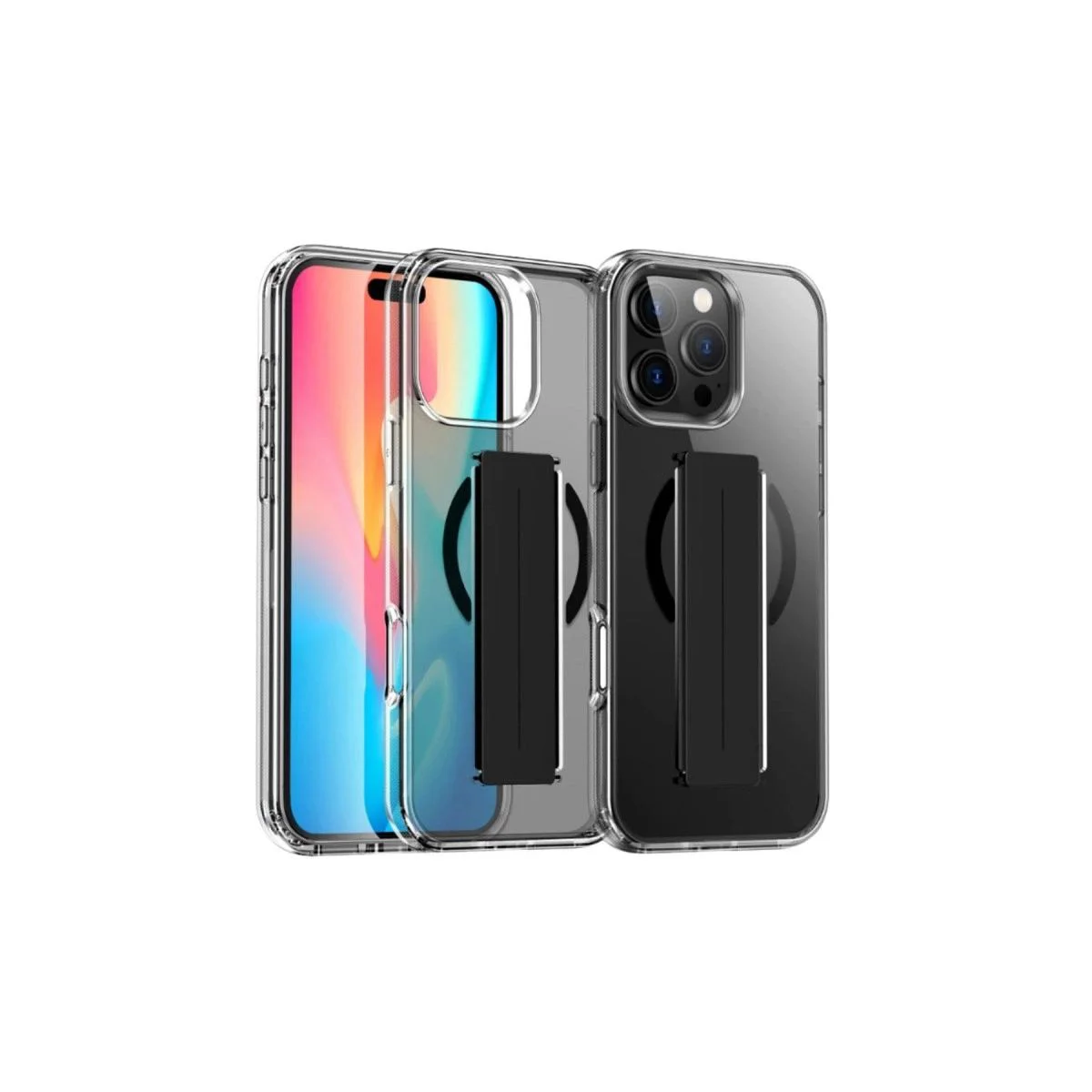iPhone 16 Pro Max ile Uyumlu MagSafe Standlı Kılıf - Siyah iPhone 16 Pro Max ile Uyumlu MagSafe Standlı Kılıf - Siyah