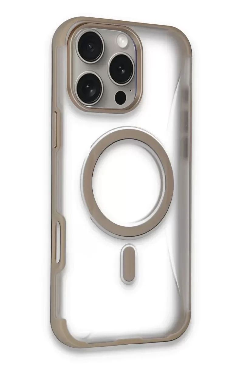 iPhone 16 Pro Max ile Uyumlu Hilton MagSafe Kılıf - Gold