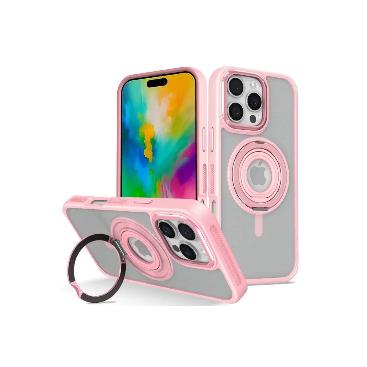 iPhone 16 Pro Max ile Uyumlu MagSafe Standlı Kılıf - Pembe Fiyatı, Yorumları ve Özellikleri