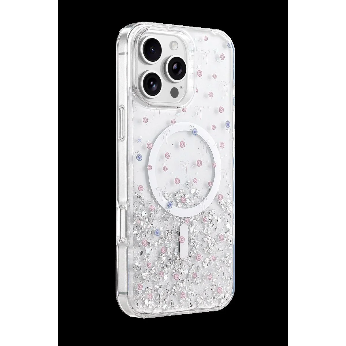 iPhone 16 Pro Max ile Uyumlu Misk Simli Magsafe Kılıf - Kristal Şeffaf Darbe Korumalı iPhone 16 Pro Max ile Uyumlu Misk Simli Magsafe Kılıf - Kristal Şeffaf Darbe Korumalı