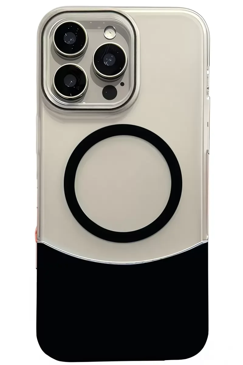 iPhone 16 Pro Max ile Uyumlu Velar MagSafe Kılıf - Siyah, Çift Renk Geçişli Premium Koruma