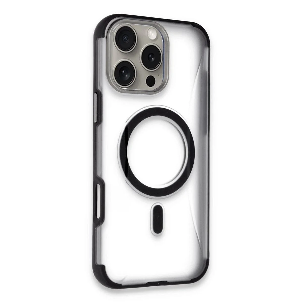 iPhone 16 Pro Max ile Uyumlu MagSafe Kılıf - Siyah, Hilton Tasarım