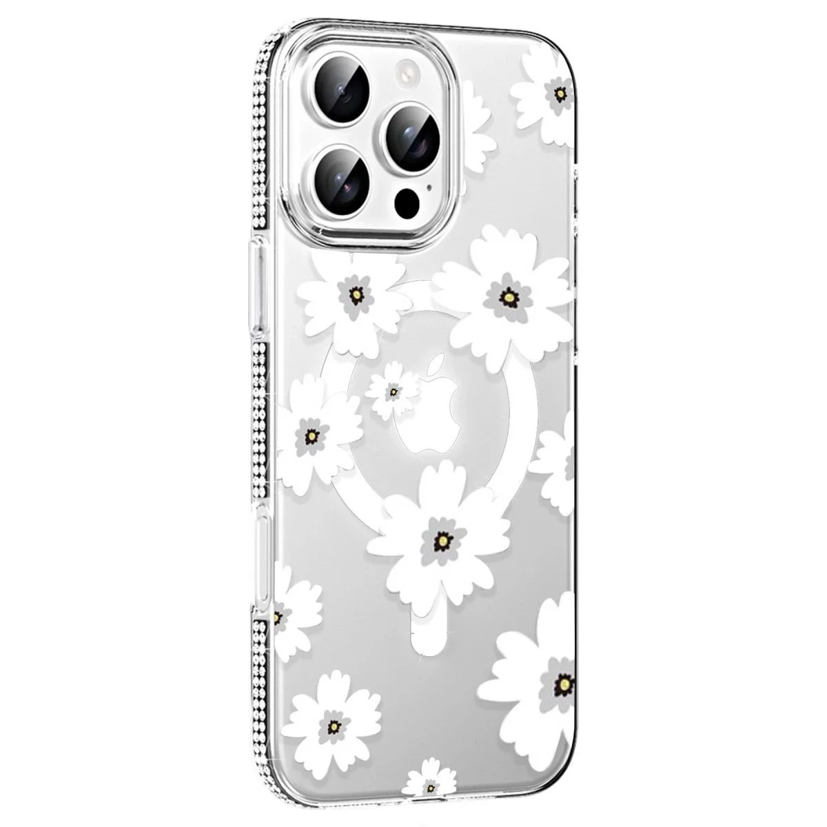 iPhone 16 Pro Max ile Uyumlu Floral Magsafe Kılıf - Beyaz Fiyatı, Yorumları ve Özellikleri