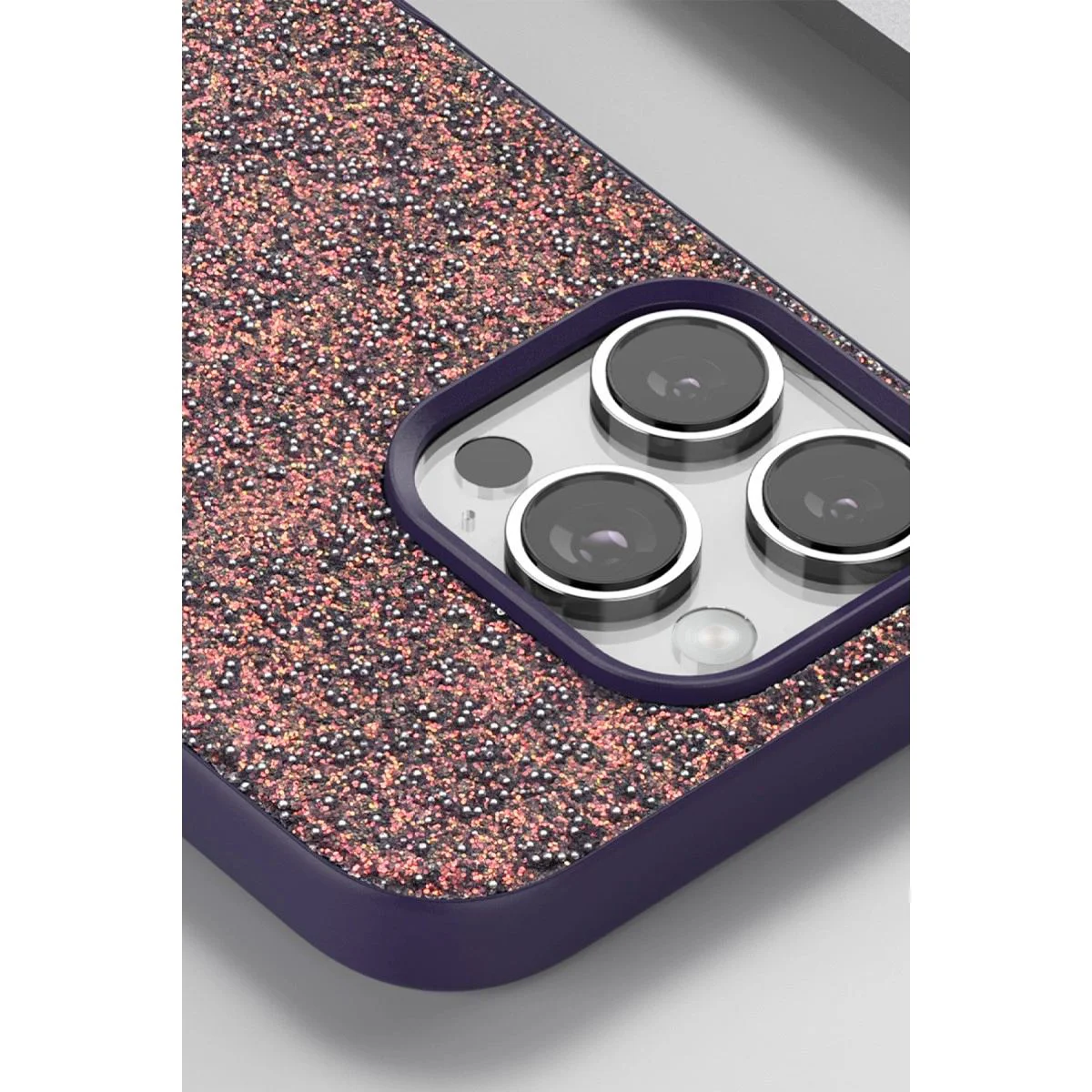 iPhone 16 Pro Max ile Uyumlu Simli Kapak - Pembe Boncuk İşlemeli Fiyatı, Yorumları ve Özellikleri