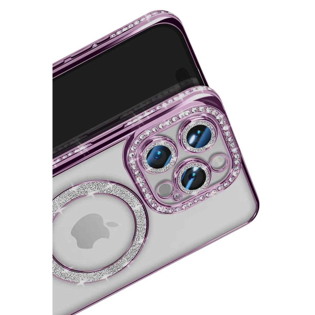 iPhone 16 Pro Max Joke Simli Magneticsafe Silikon Kılıf - Derin Mor