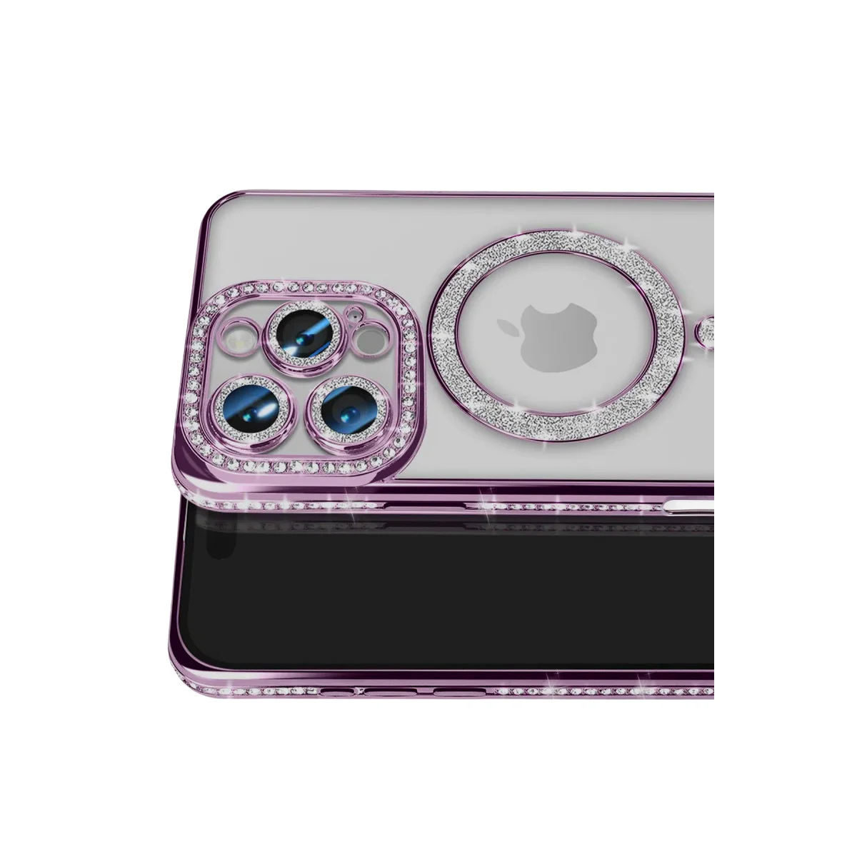 iPhone 16 Pro Max Joke Simli Magneticsafe Silikon Kılıf - Derin Mor