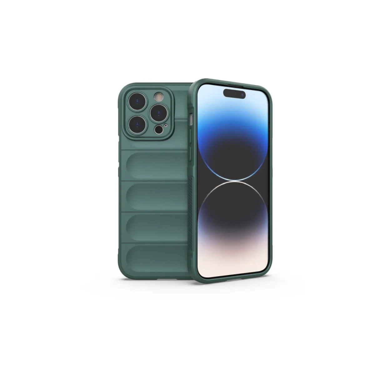 iPhone 16 Pro Max Kılıf Optimum Silikon - Koyu Yeşil Darbe Korumalı