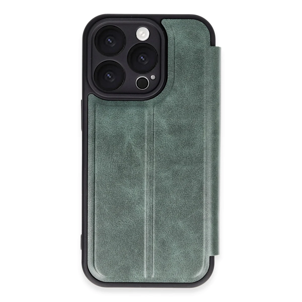 iPhone 16 Pro Max Kılıf Flip Cover - Koyu Yeşil Premium Koruma