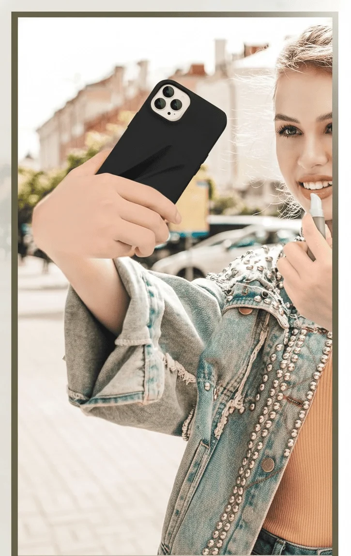 İphone 16 Pro Max Lip Gloss Kılıf Siyah