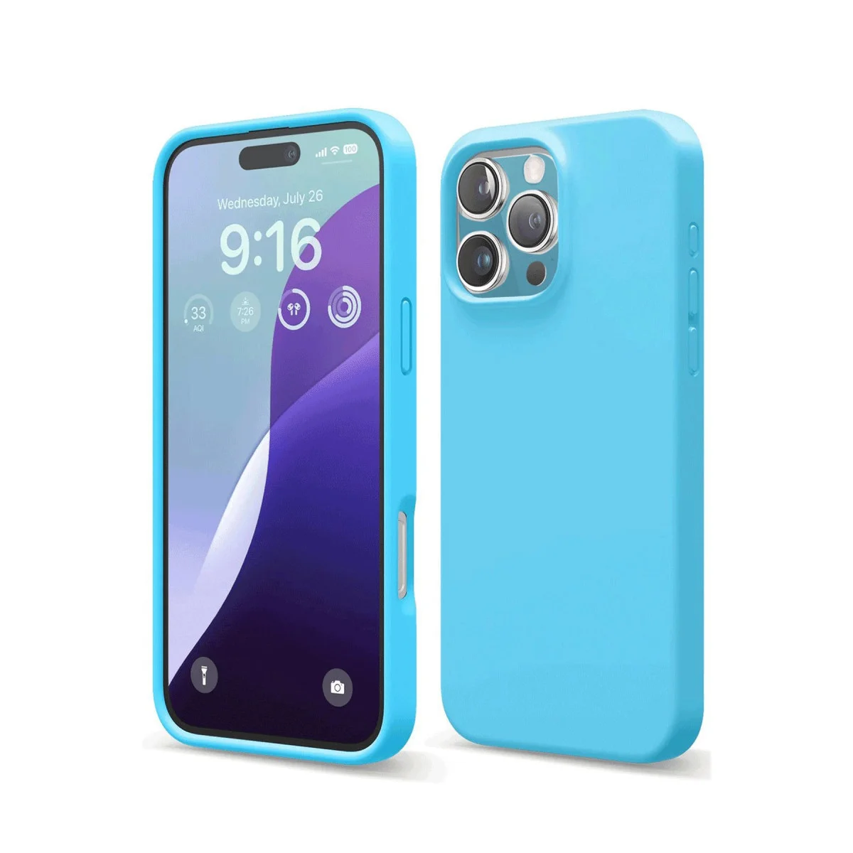 iPhone 16 Pro Max Nano İçi Kadife Silikon Kılıf Mavi - %100 Yerli & Şık Koruma
