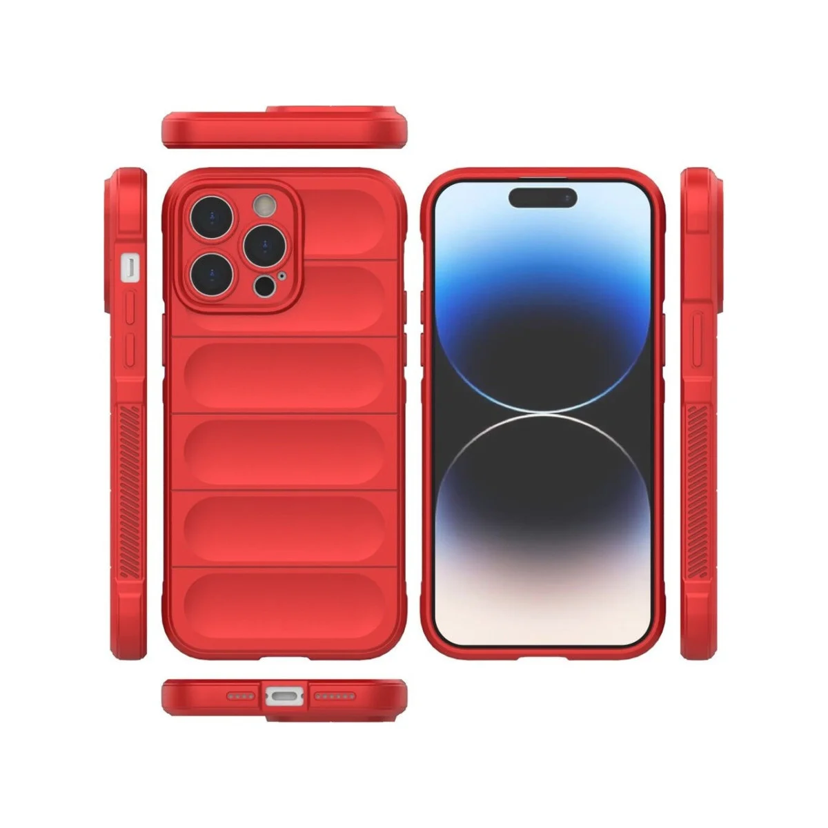 iPhone 16 Pro Max Optimum Silikon Kılıf - Kırmızı, Pürüzsüz Yüzey ve Maksimum Koruma