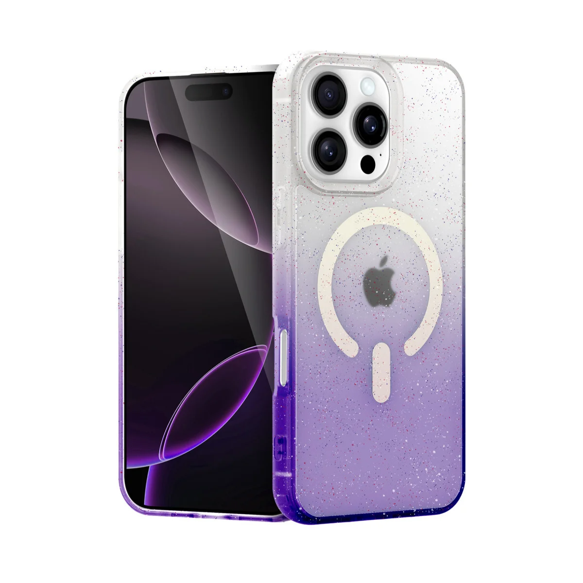 iPhone 16 Pro Max Pummel Shiny Magsafe Kapak - Mor