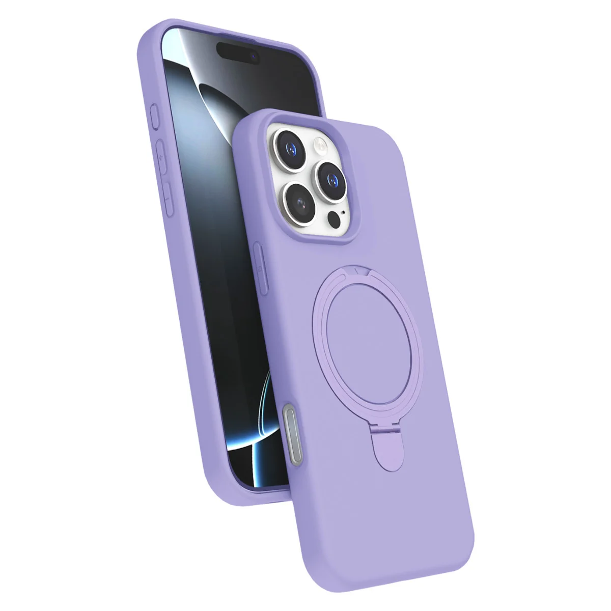 iPhone 16 Pro Max Regal Magsafe Standlı Kapak - Lila