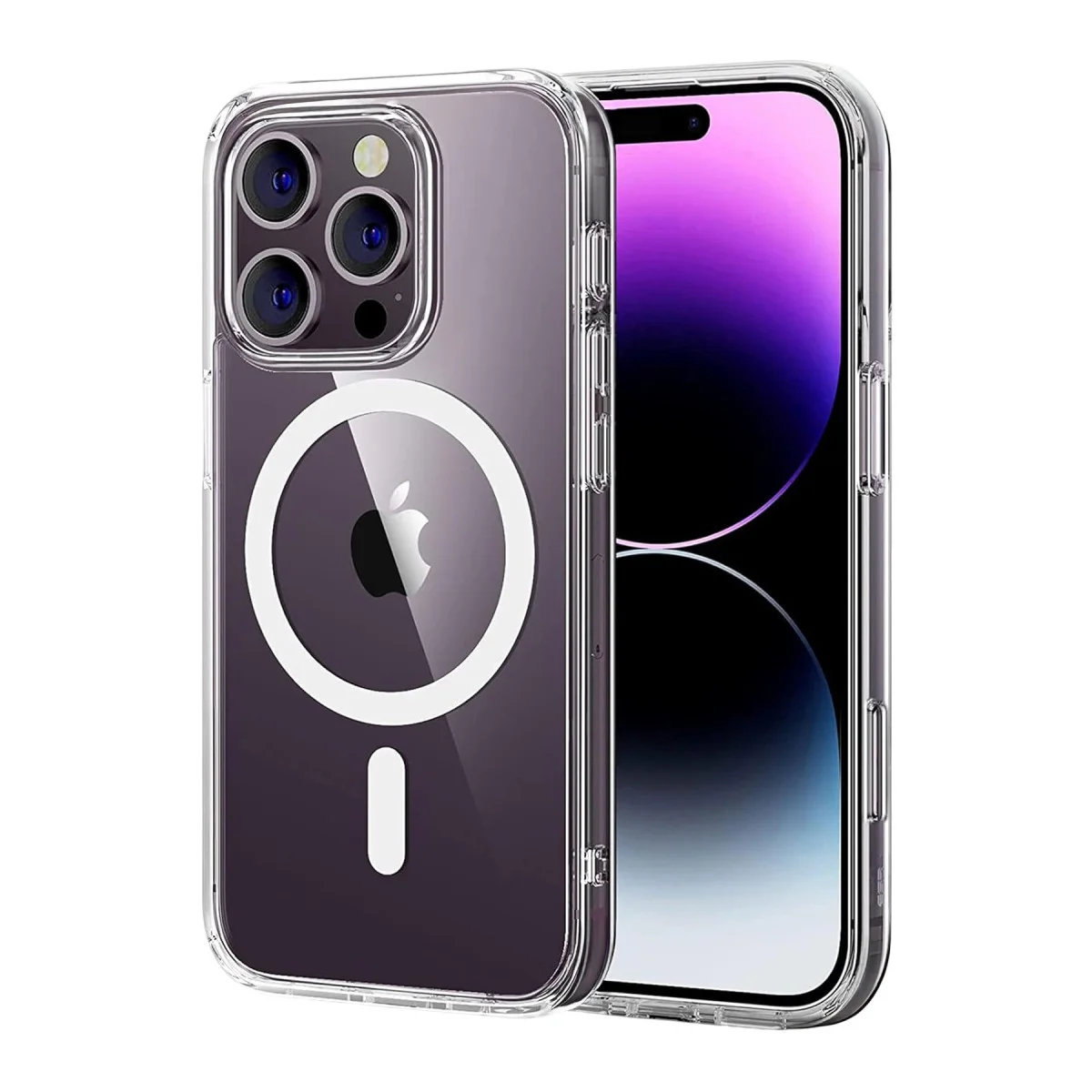 iPhone 16 Pro Max Sert Şeffaf Magsafe Kapak - Kamera Koruma ve Kablosuz Şarj Uyumlu