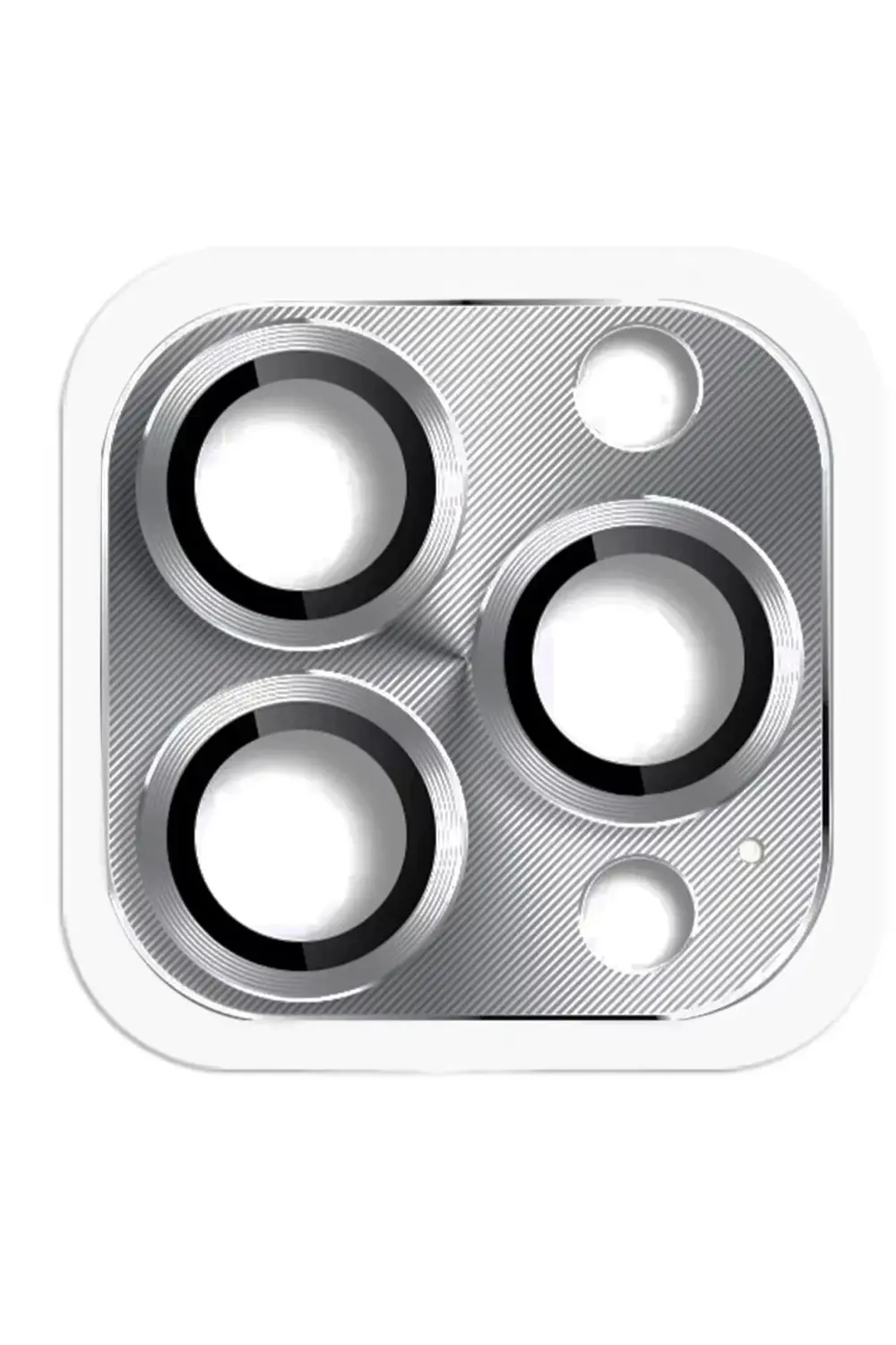 iPhone 16 Pro Max Uyumlu Pers Alüminyum Kamera Lens - Gri-(5796)