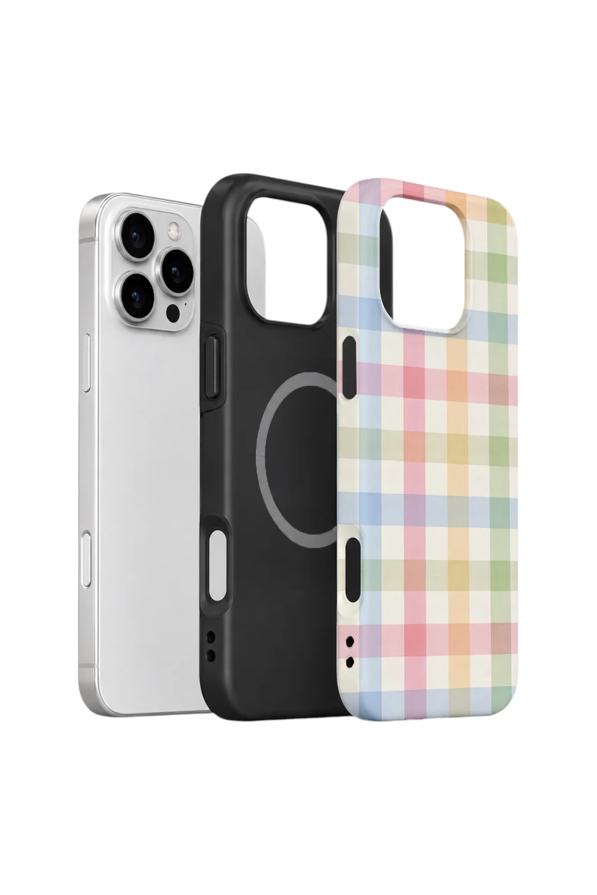iPhone 16 Pro Max Vorian Magsafe Çift Katmanlı Korumalı Kılıf Pastel Gingham Fiyatı, Yorumları ve Özellikleri