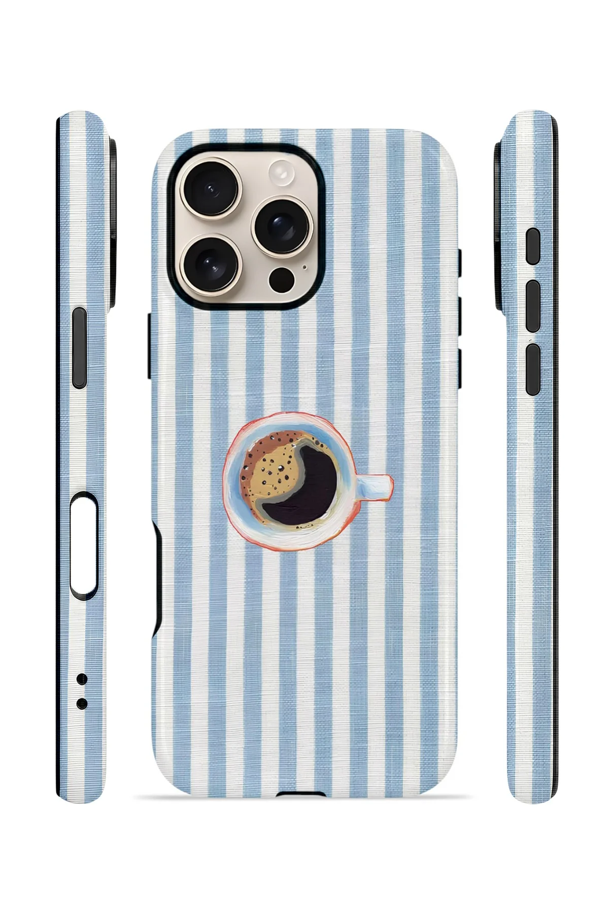 iPhone 16 Pro Max Vorian Çift Katmanlı Kılıf Morning Coffee Stripe Fiyatı, Yorumları ve Özellikleri