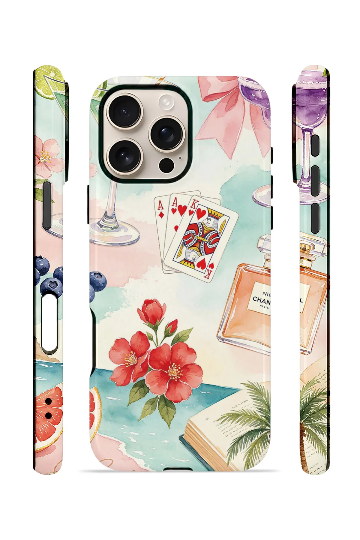 iPhone 16 Pro Max Vorian Çift Katmanlı Kılıf Mediterranean Holiday Collage