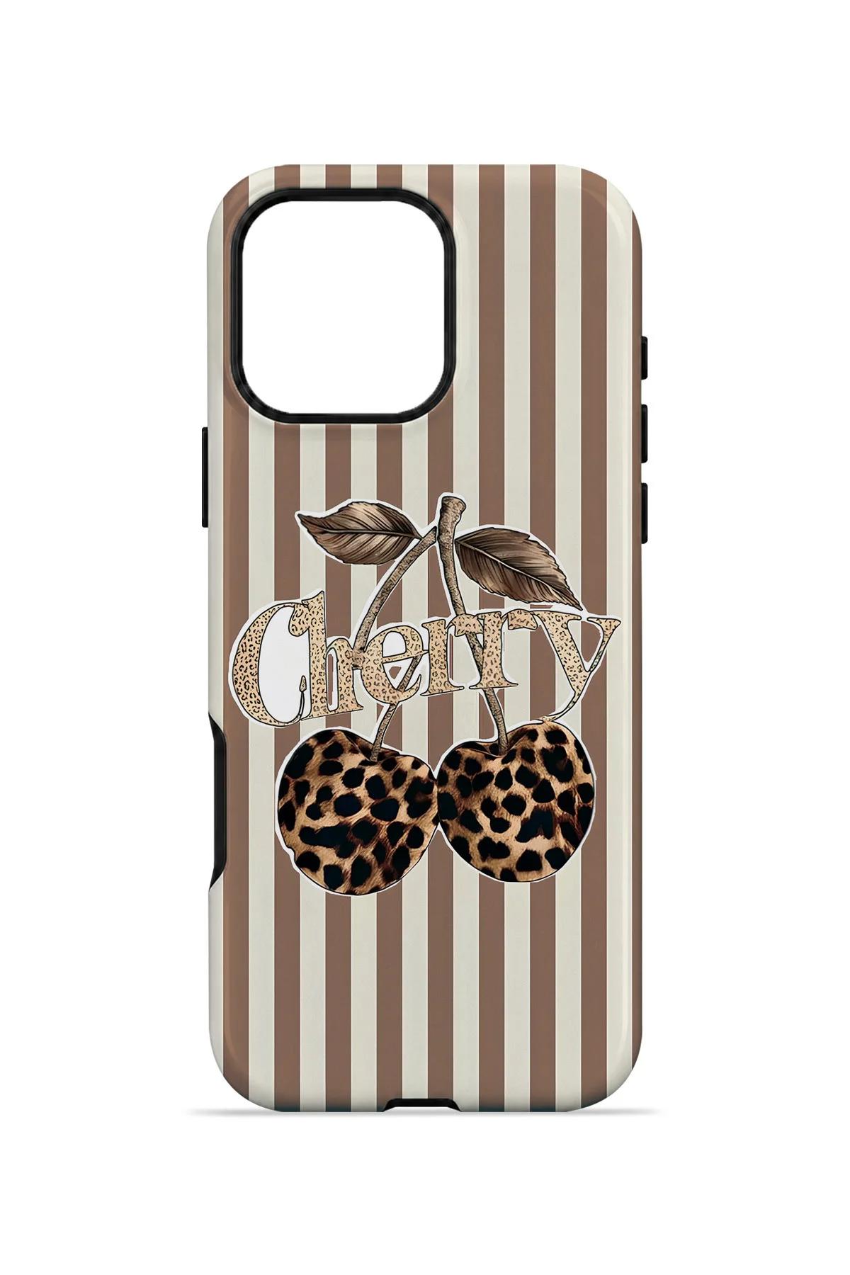 iPhone 16 Pro Max Vorian Çift Katmanlı Cherry Leopar Kılıf - Görsel 4