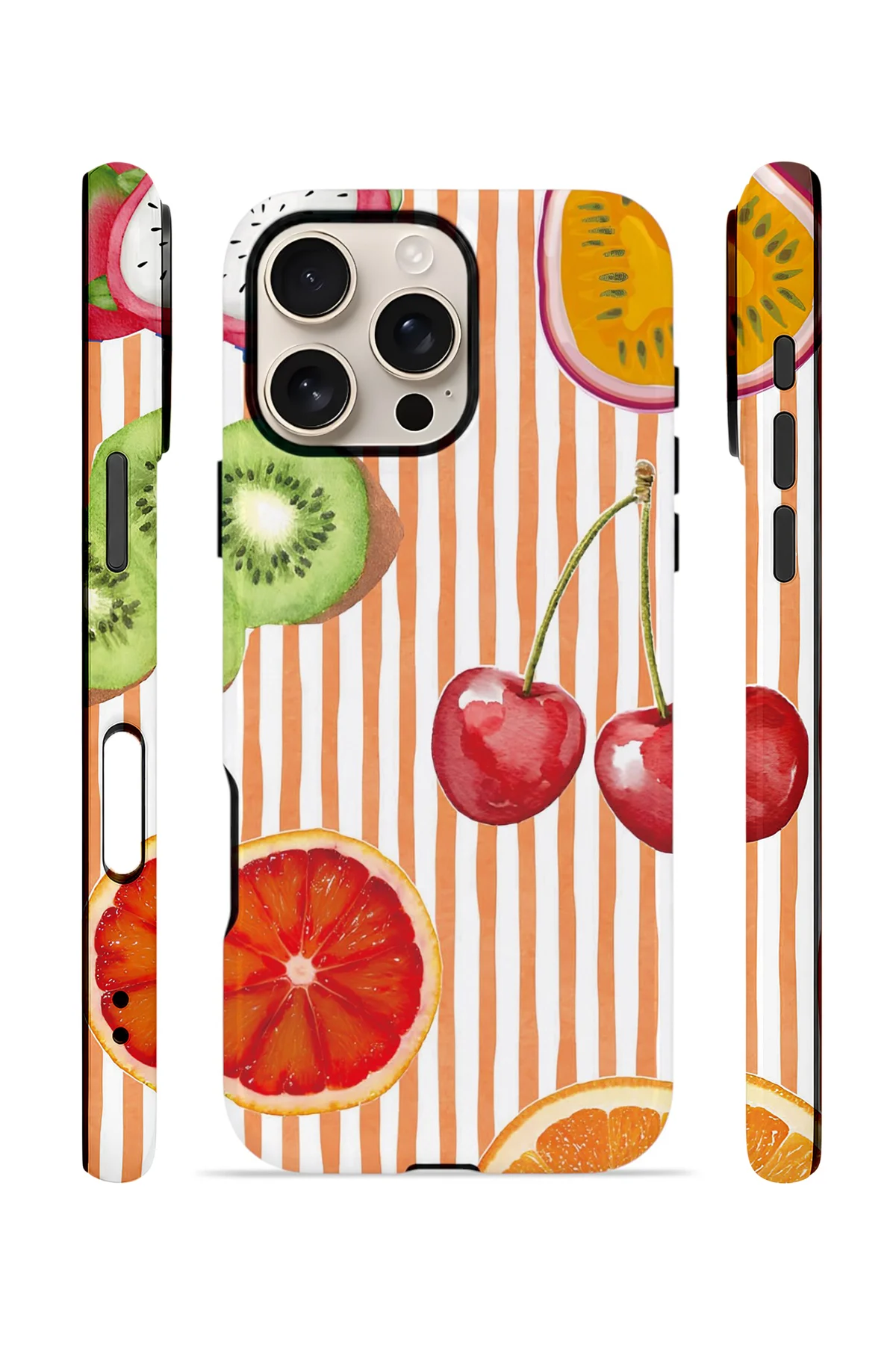 iPhone 16 Pro Max Vorian Çift Katmanlı Kılıf Tutti Frutti Stripe iPhone 16 Pro Max Vorian Çift Katmanlı Kılıf Tutti Frutti Stripe