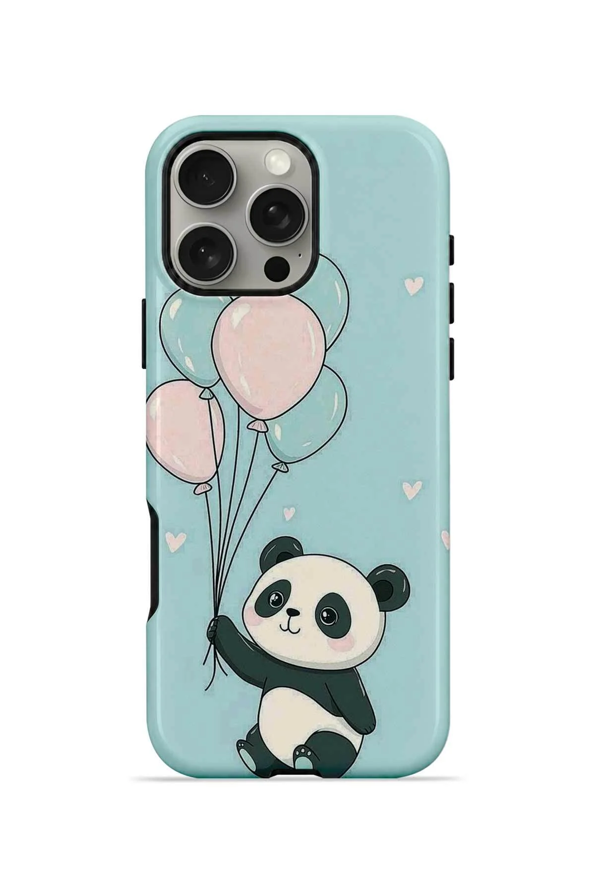 iPhone 16 Pro Max Vorian Çift Katmanlı Balonlu Pandalı Kılıf iPhone 16 Pro Max Vorian Çift Katmanlı Balonlu Pandalı Kılıf