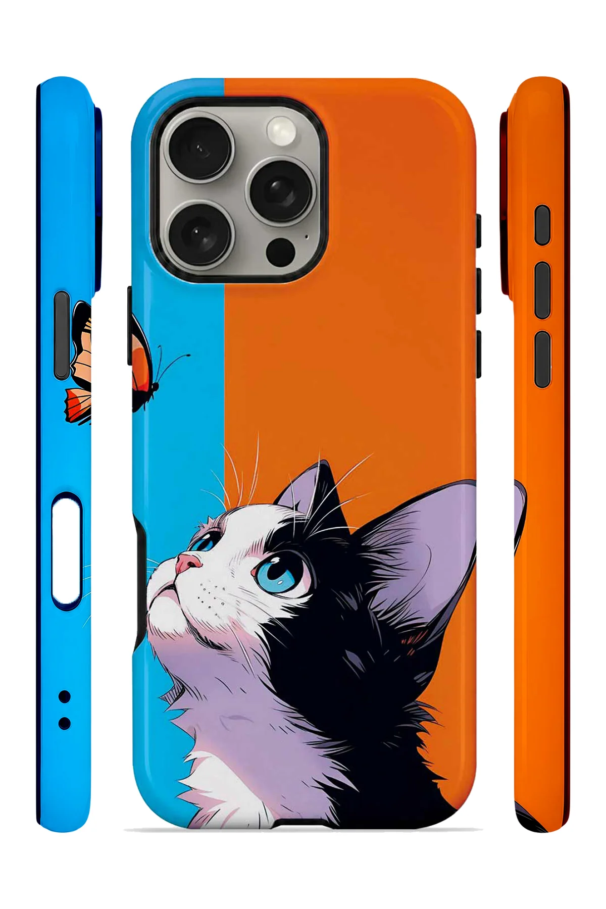 iPhone 16 Pro Max Vorian Çift Katmanlı Kelebekli Kılıf - Görsel 3