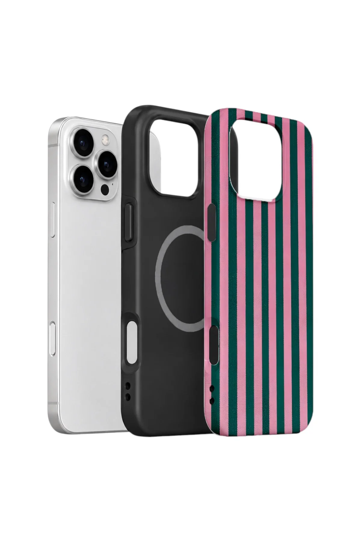 iPhone 16 Pro Max Vorian Çift Katmanlı MagSafe Kılıf Pink Navy Cabana iPhone 16 Pro Max Vorian Çift Katmanlı MagSafe Kılıf Pink Navy Cabana