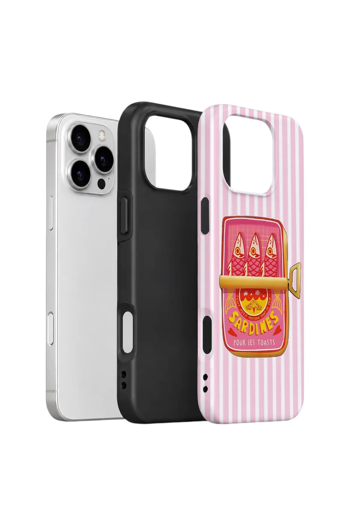 iPhone 16 Pro Max Vorian Çift Katmanlı Kılıf Sardine Club Pink