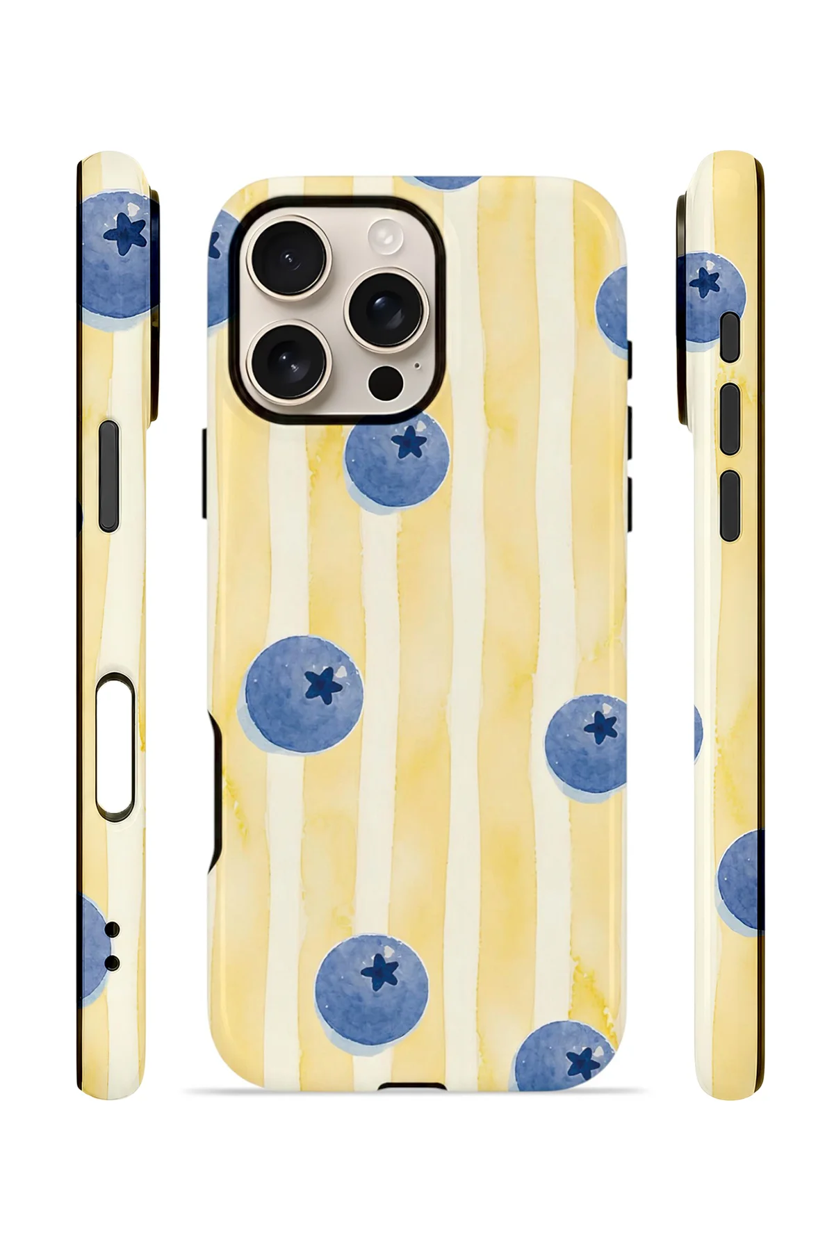 iPhone 16 Pro Max Vorian Yough Kılıf Blueberry Sun Stripe