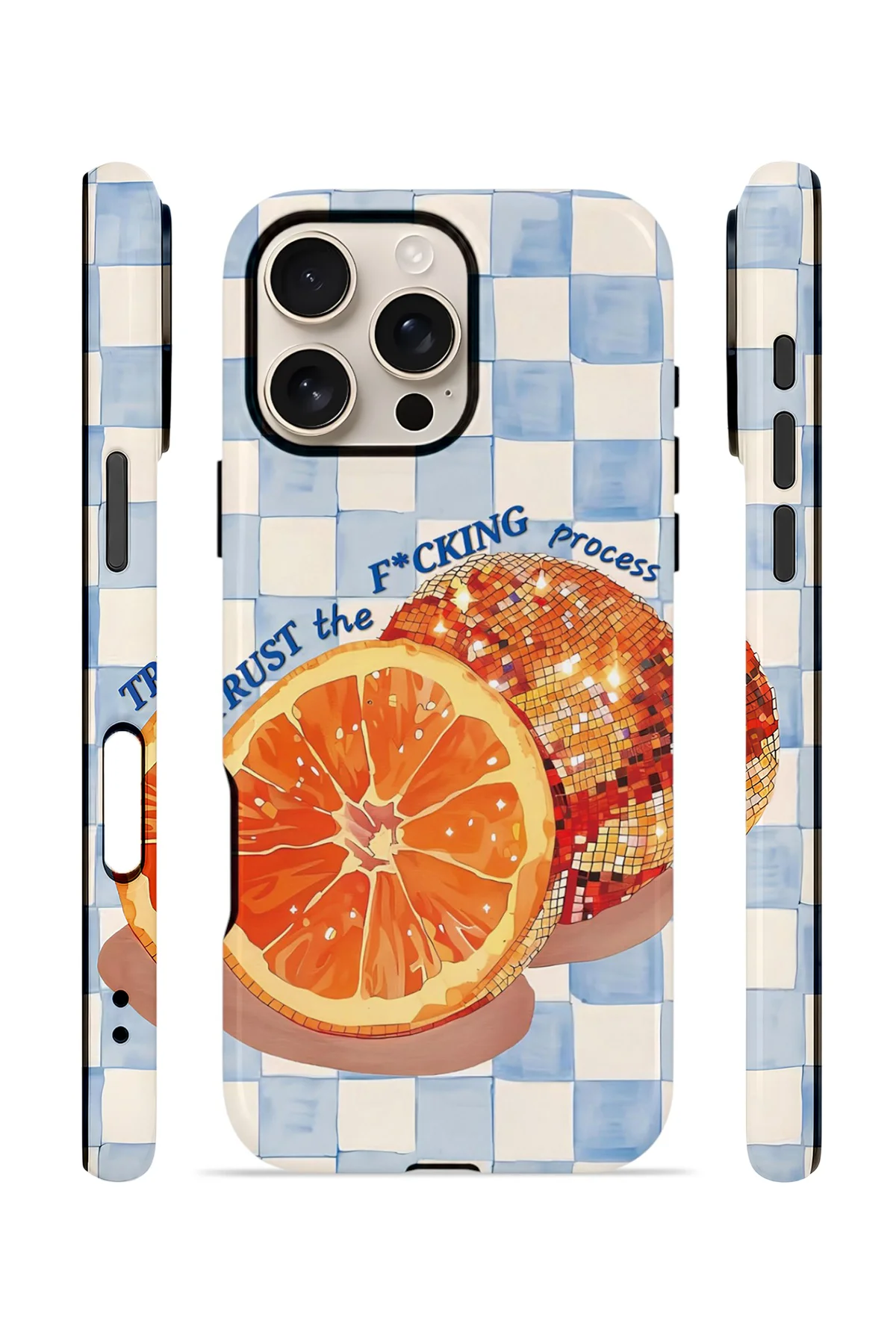 iPhone 16 Pro Max Vorian Çift Katmanlı MagSafe Kılıf Orange Press Collage