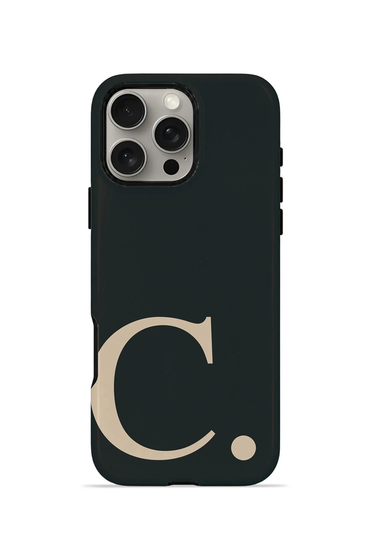 iPhone 16 Pro Max Vorian Çift Katmanlı Korumalı Kılıf Noir Beige C