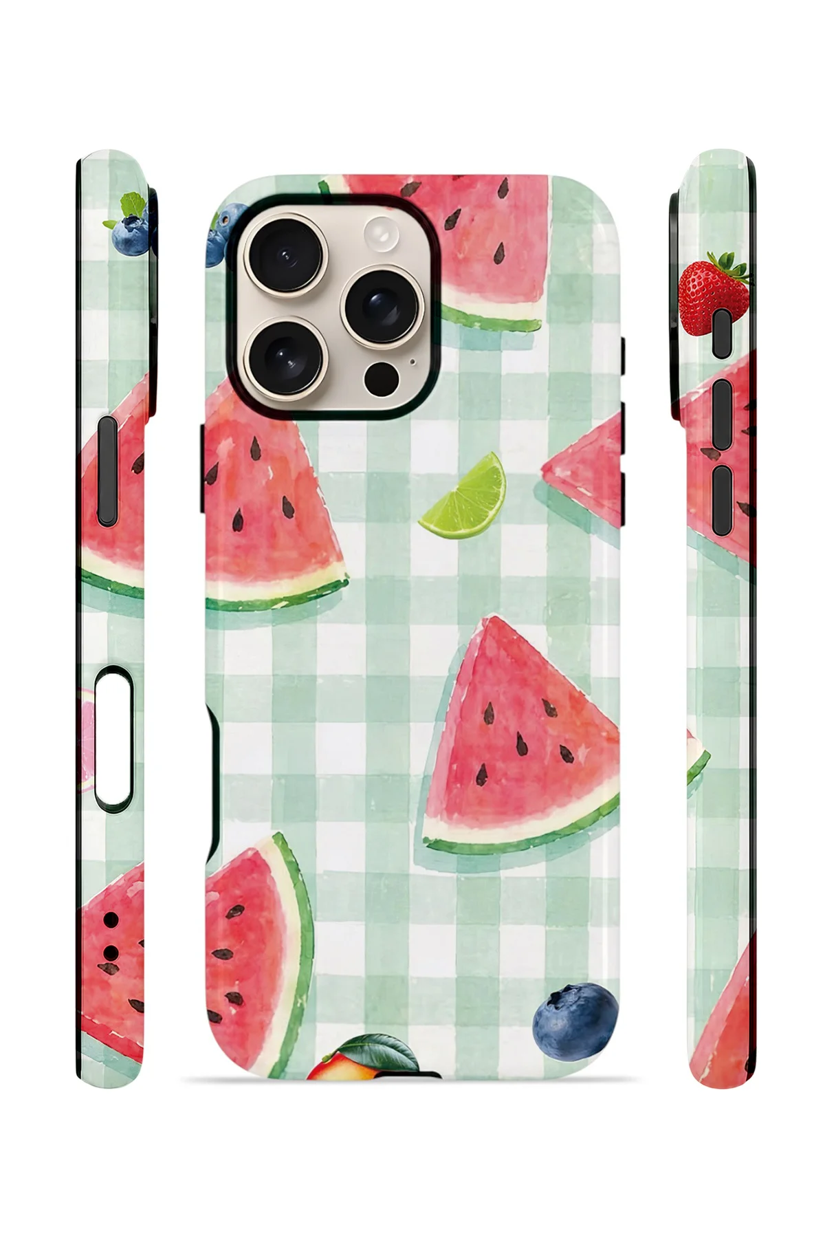 iPhone 16 Pro Max Vorian Çift Katmanlı Kılıf Watermelon Picnic Gingham Fiyatı, Yorumları ve Özellikleri