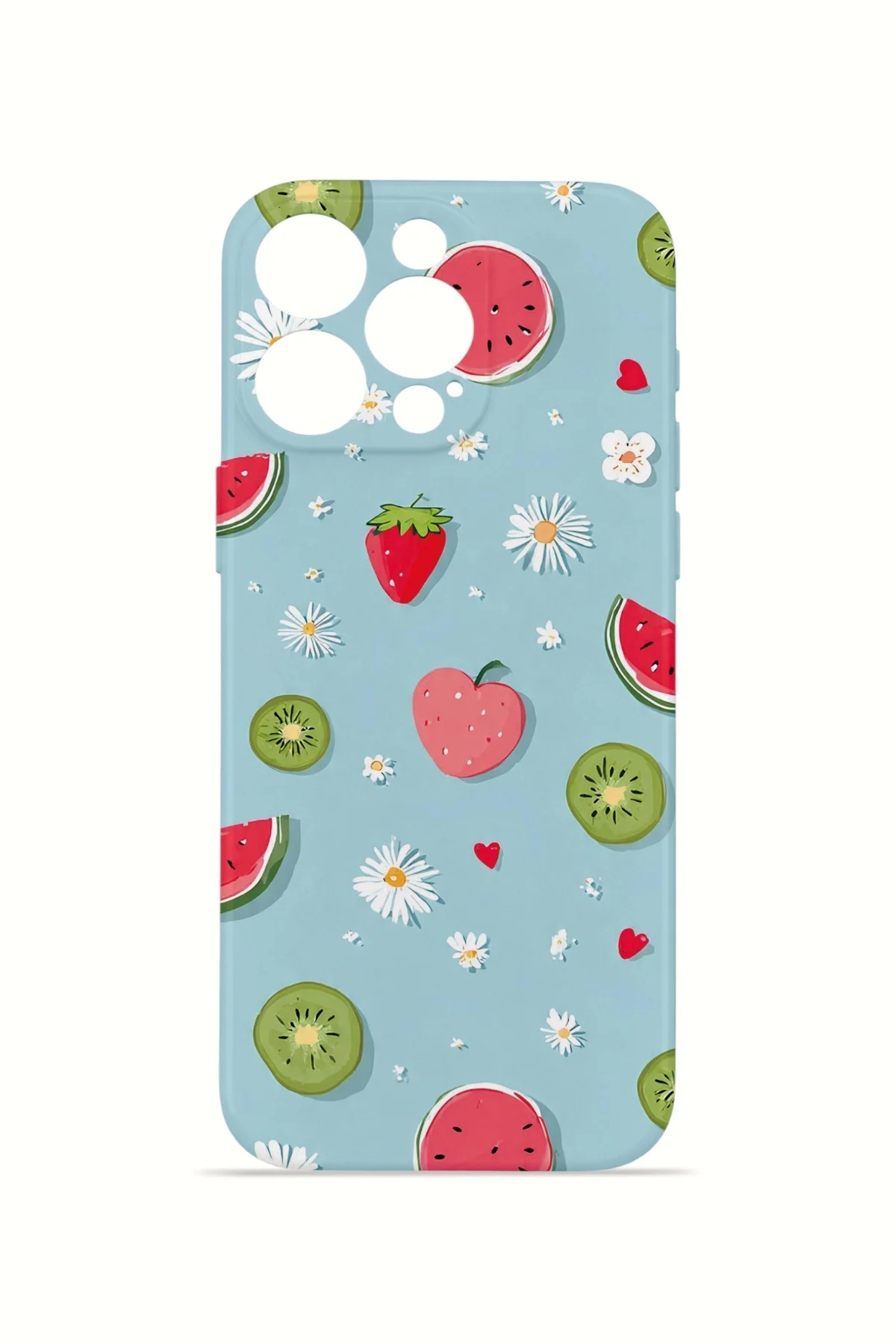 iPhone 16 Pro Max Vorian İnce Kamera Korumalı Mika Kılıf Fruit Confetti Sky