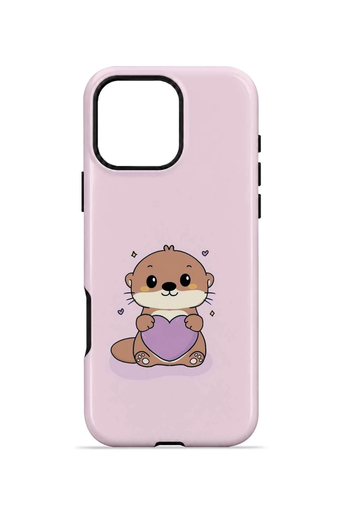 iPhone 16 Pro Max Vorian Çift Katmanlı Pembe Hamsterli Kılıf - Görsel 4