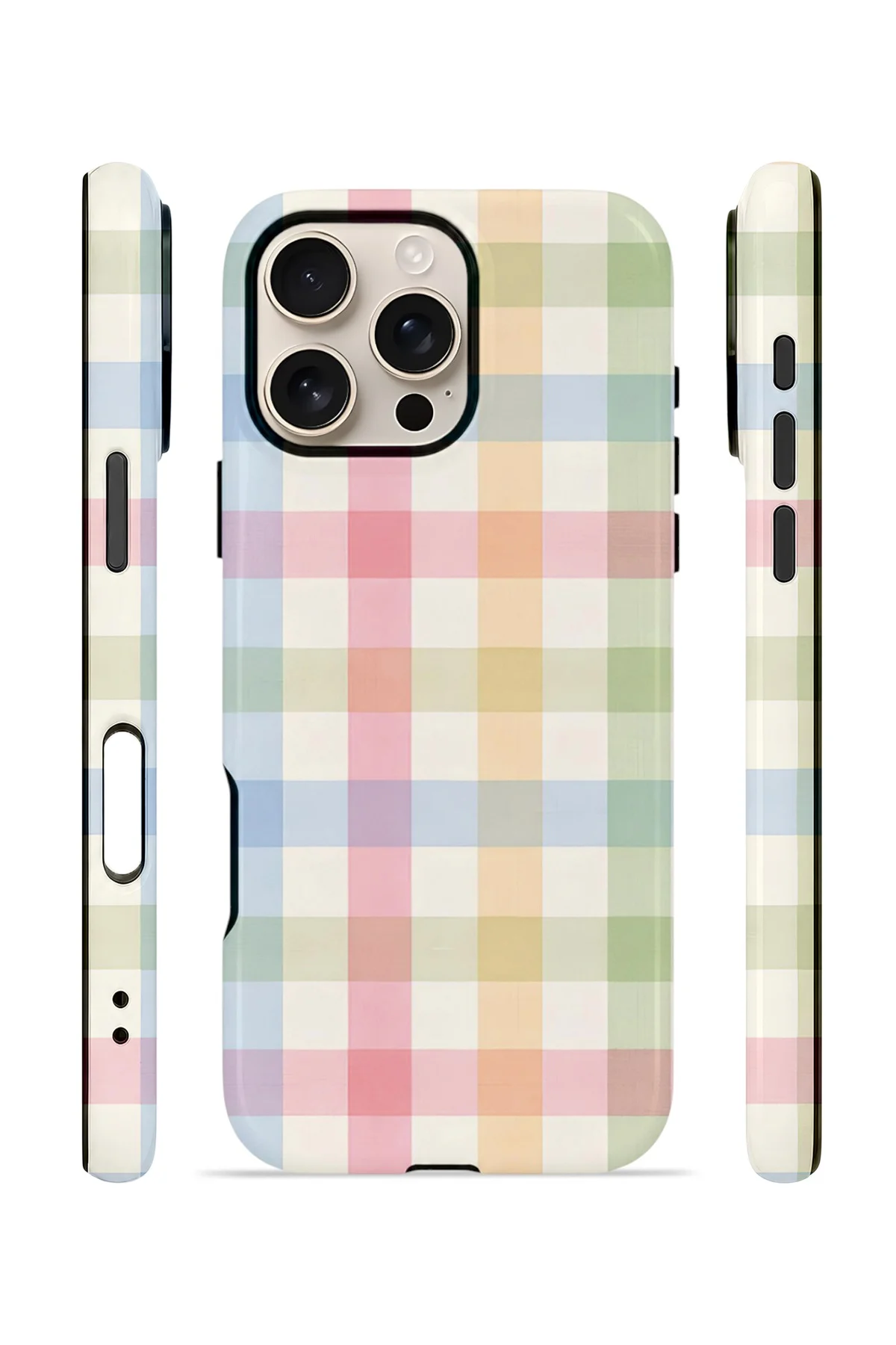 iPhone 16 Pro Max Vorian Magsafe Çift Katmanlı Korumalı Kılıf Pastel Gingham Fiyatı, Yorumları ve Özellikleri